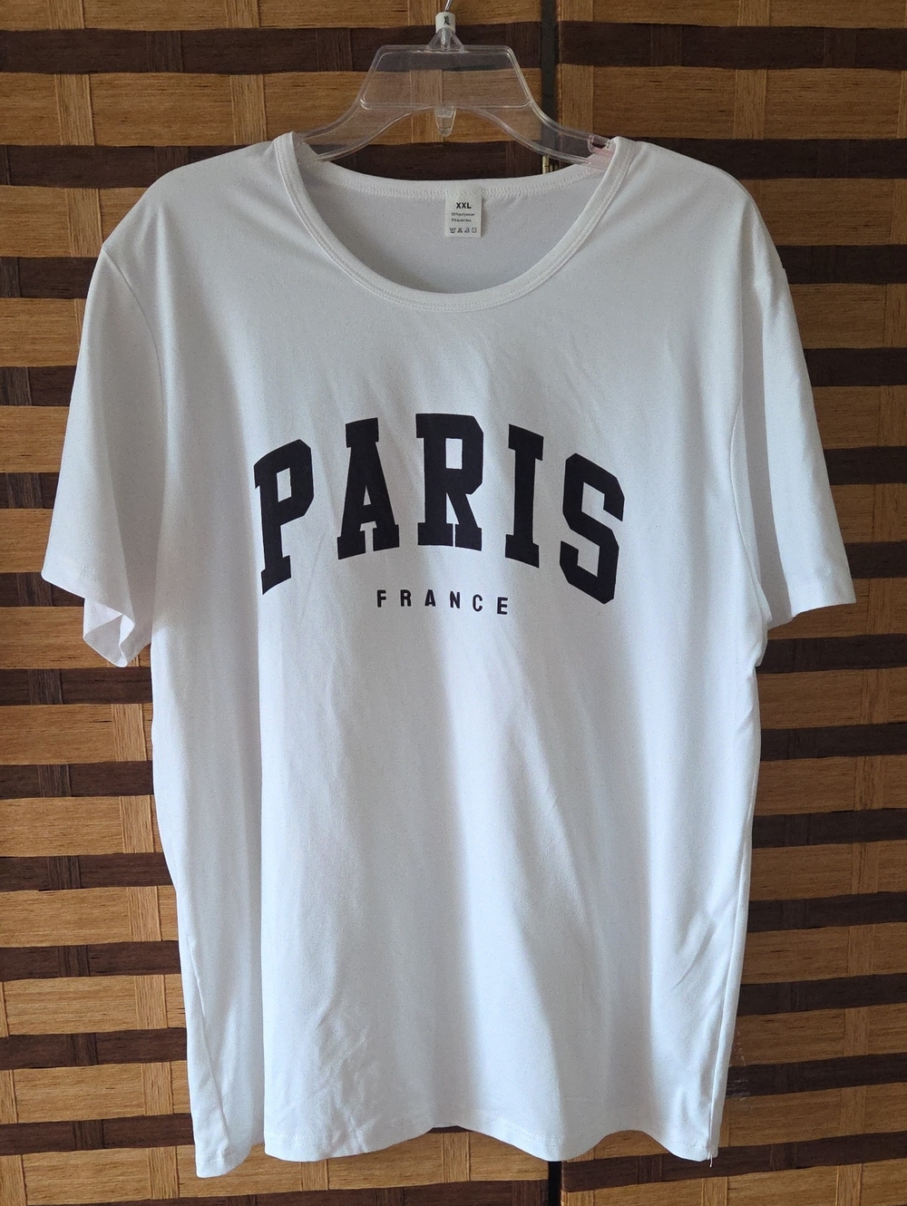 White 'Paris France' Graphic  T-Shirt